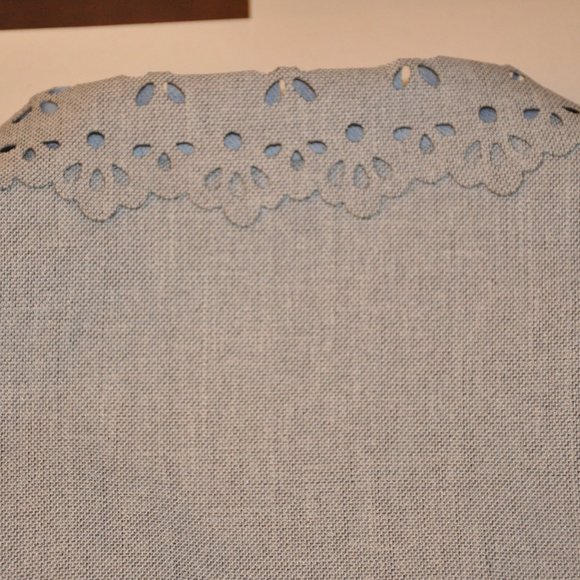 Alfred Dunner Womens Petite Flowerd Gray Jacket - Picture 10 of 12